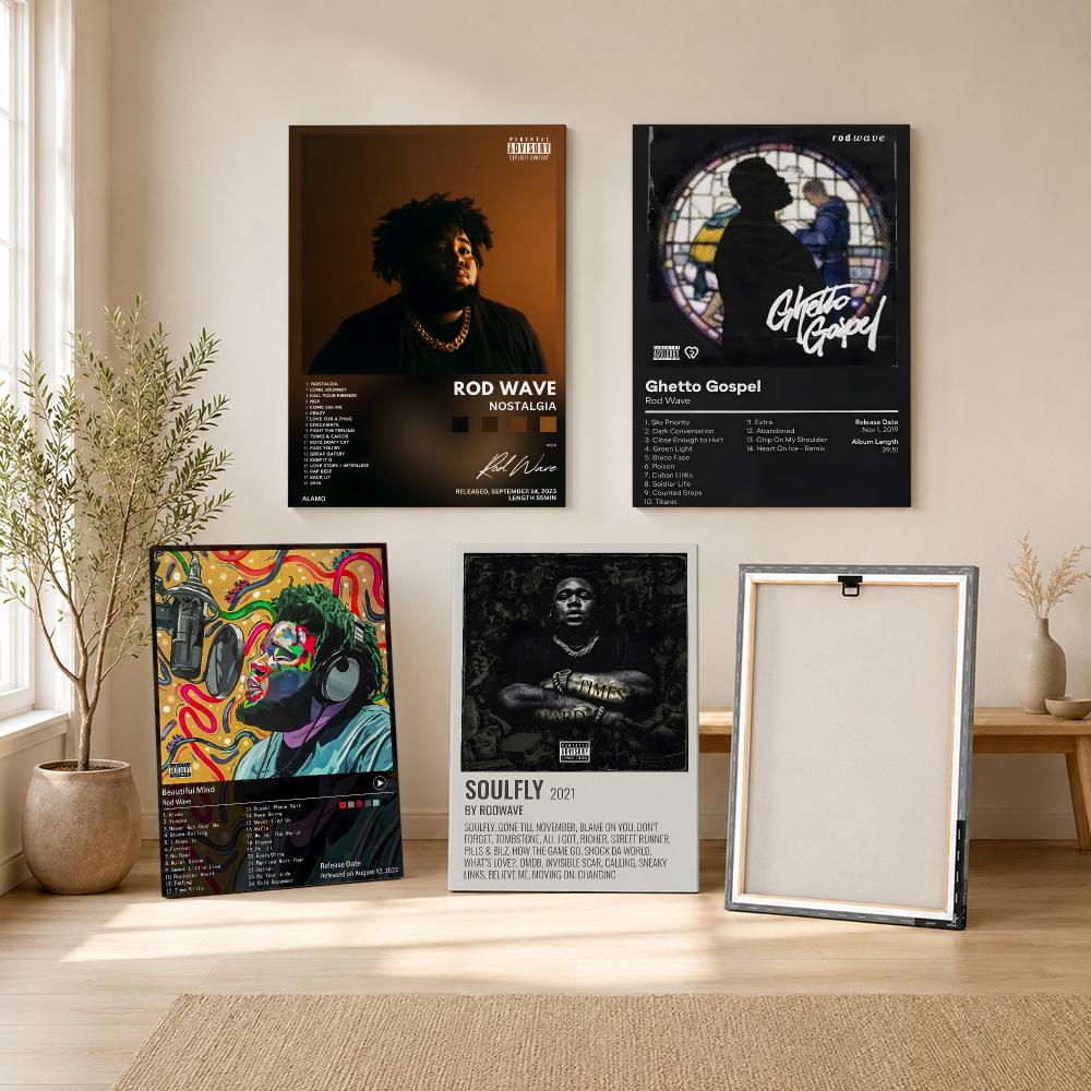 Rapper Singer R-Rod Wave Paint - Canvas Wrap Ready review and price