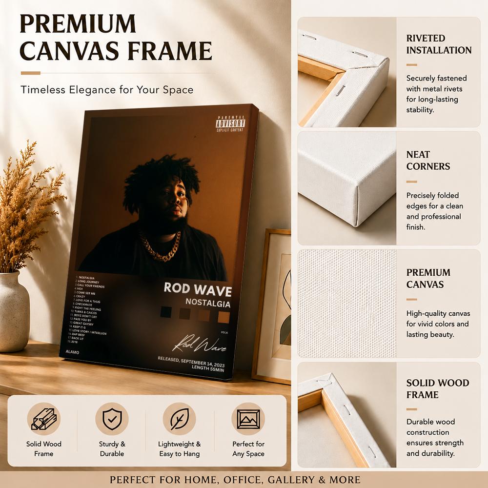 Rapper Singer R-Rod Wave Paint - Canvas Wrap Ready review and price