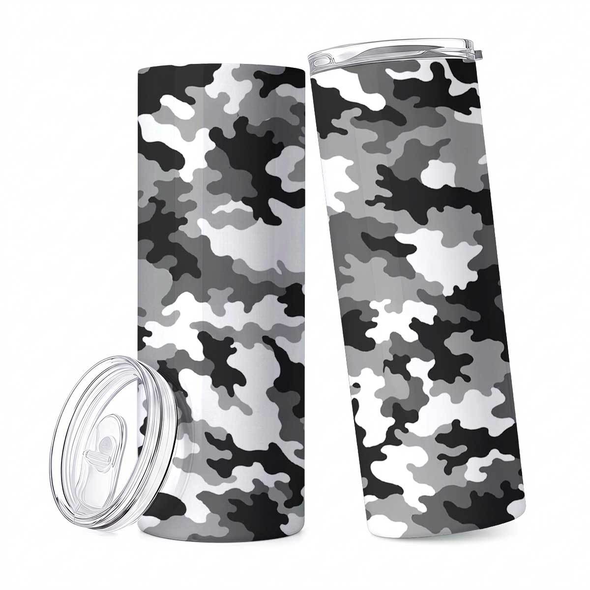 1pc 20Oz Gray Black White Camo - Tumbler 20Oz White review and price